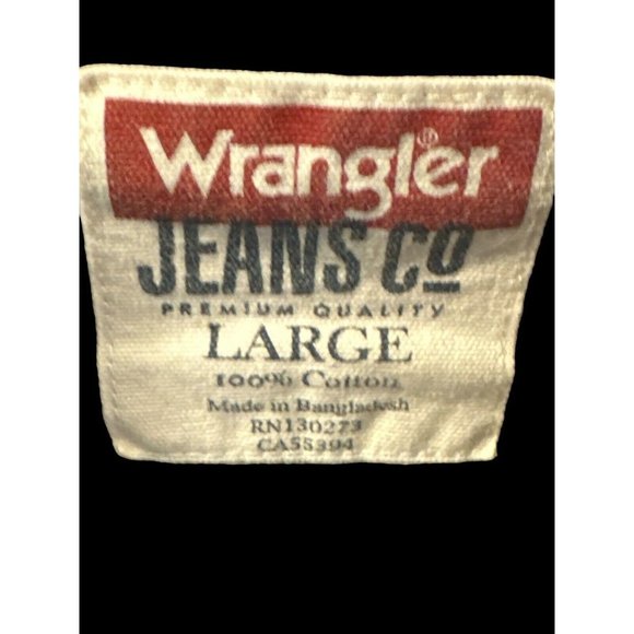 Wrangler Jean Co. Pearl Snap Long‎ Sleeve Shirt Plaid Mens Western Men’s Large - Picture 3 of 3